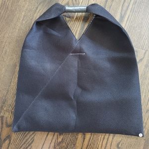 NWOT MAISON MARGIELA MM6 BLACK MESH TRIANGLE TOTE PACK FOLD TRAVEL made in ITALY